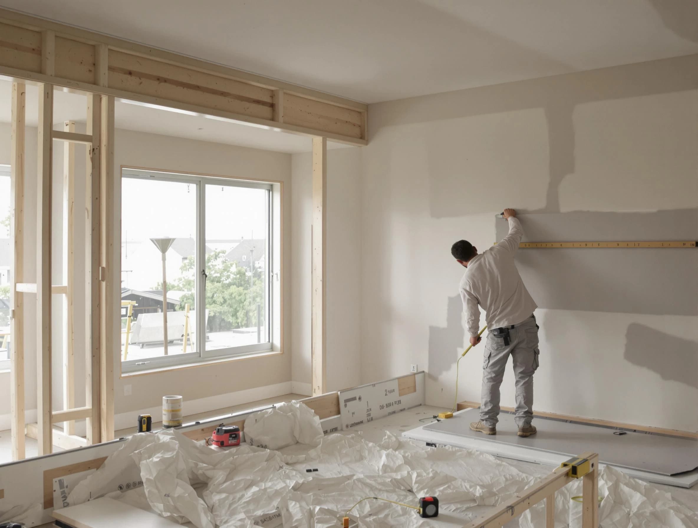 Macedonia House Painters installing new drywall in Macedonia, OH